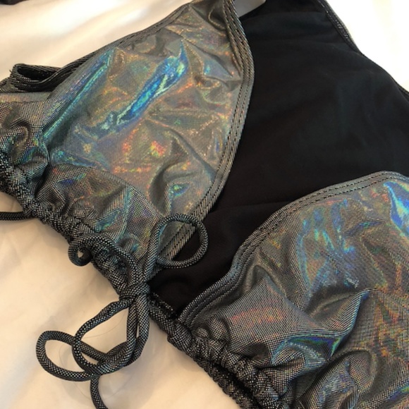 NWT!! ASOS/SOUTH BEACH Holographic Bikini Top! - Picture 6 of 6